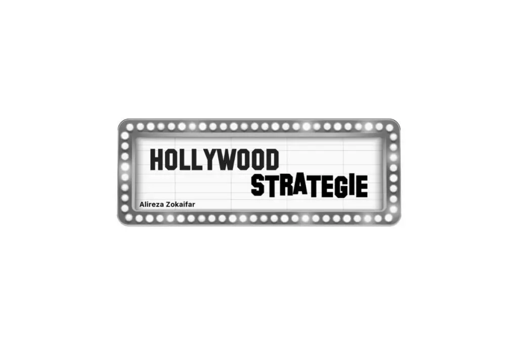 Hollywood Strategie Logo mit Leuchtrahmen