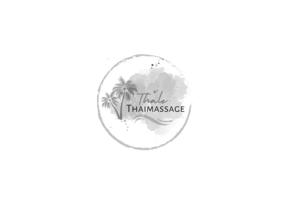 Logo von Thale Thaimassage mit Palmenmotiv