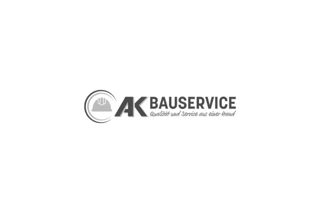 AK Bauservice Logo mit Bauhelm Symbol