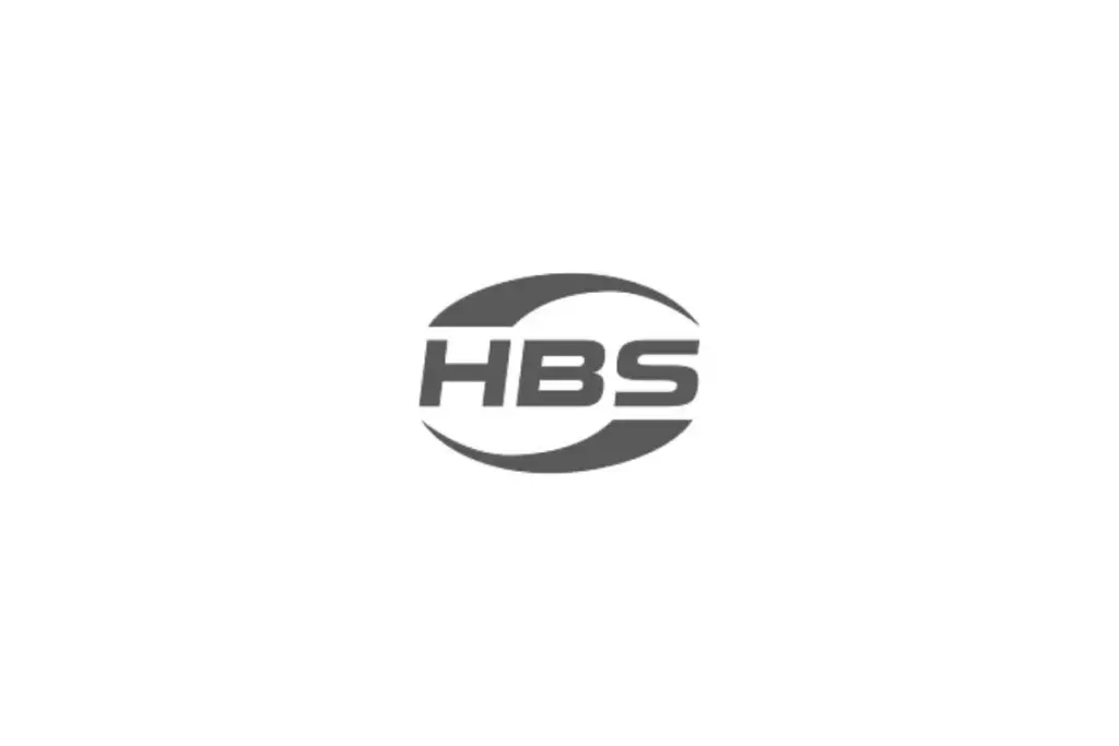 HBS Firmenlogo in Grau auf weißem Hintergrund
