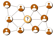 Illustration eines vernetzten sozialen Netzwerks