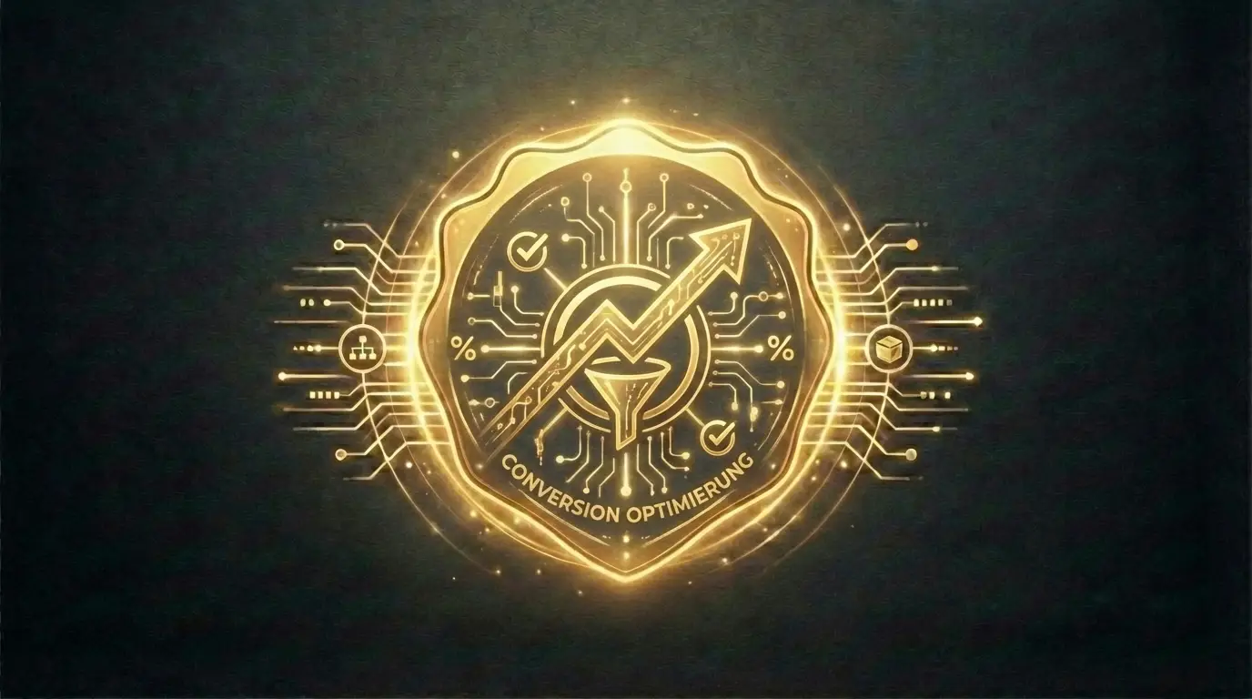 Goldenes Symbol für Conversion-Optimierung und digitales Wachstum